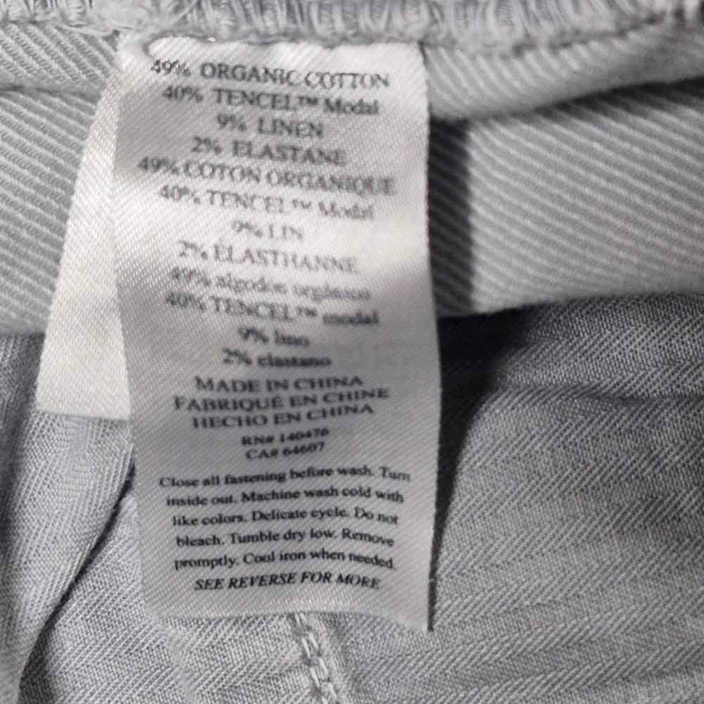 Faherty Mens XXL Light Gray Organic Cotton Linen Blend Drawstring Casual Shorts